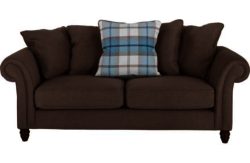 Heart of House Windsor Large Fabric Sofa - Mink/Blue